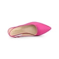 thumbnail image 4 of BLISSFUL STEP Chaussures pour Femmes de la Saint-Valentin à Bride Arrière à Bout Pointu Chaussures Plates Rose Vif 6, 4 of 7