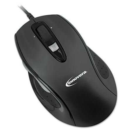 Full-Size Wired Optical Mouse, USB, Black (Best Full Size Mouse)