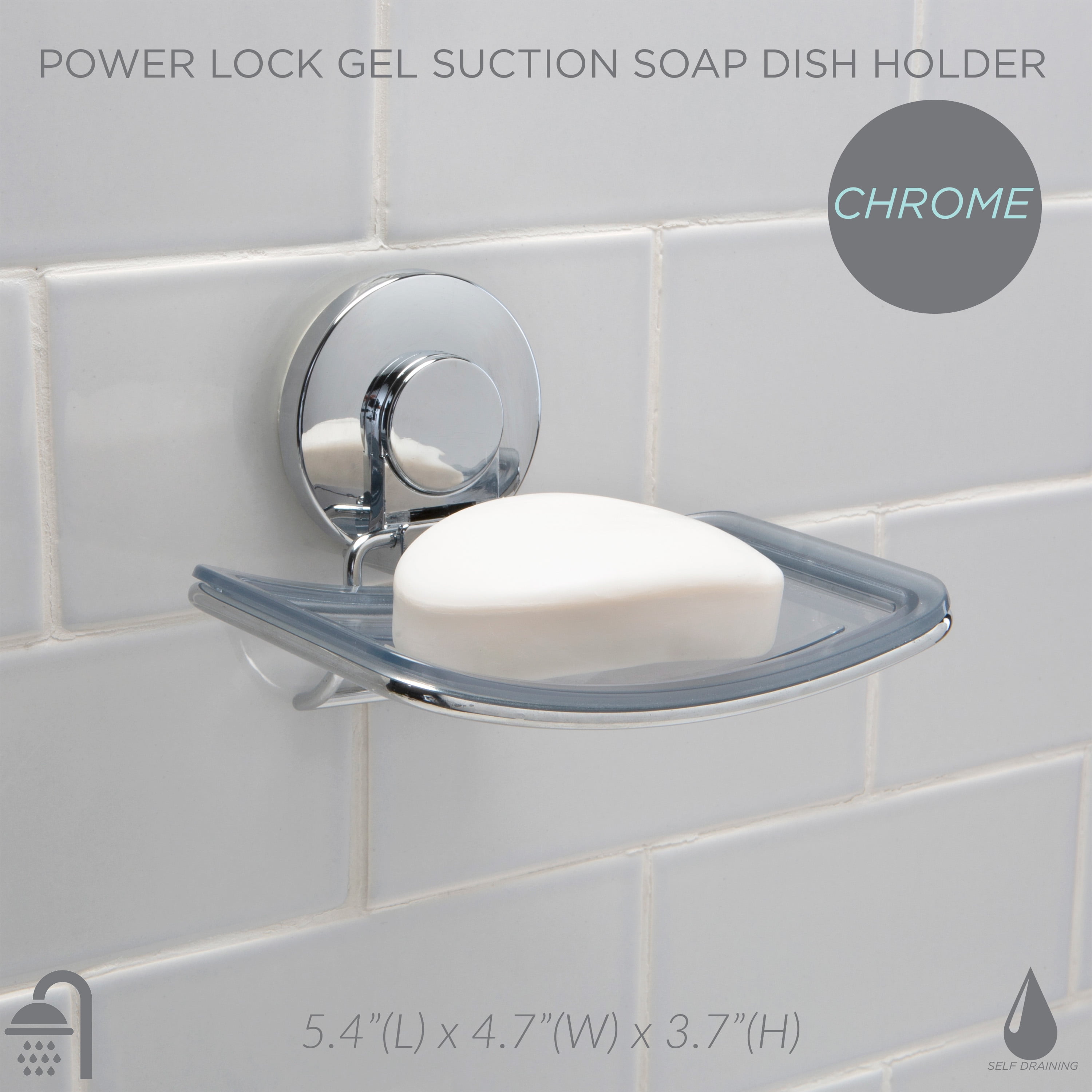 Hot Sales Bathroom Self-Draining Chrome Plated Bar Soap Holder for