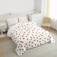 thumbnail image 3 of Manfei Cute Polka Dot King Size Comforter Sets,Geometric Circle Dot Bedding Comforter Set,Orange White Bedding Set For Girls,Ultra Soft Home Decor Reversible,3 Pieces, 3 of 8