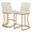 White Cream, variant on OSM Modern Counter Height Bar Stools Set of 2, PU Leather Upholstered Barstools with Back Support and Gold Metal Frame for Kitchen Island, Bar, Dining Room, White Cream