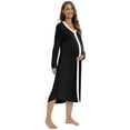 thumbnail image 4 of Women's Maternity Nursing Nightgown Button Down V-Neck Breastfeeding Nightshirt Long/Short Sleeve Pregnancy Sleep Dress Ladies Labour Delivery Gown with Pocket, 4 of 5