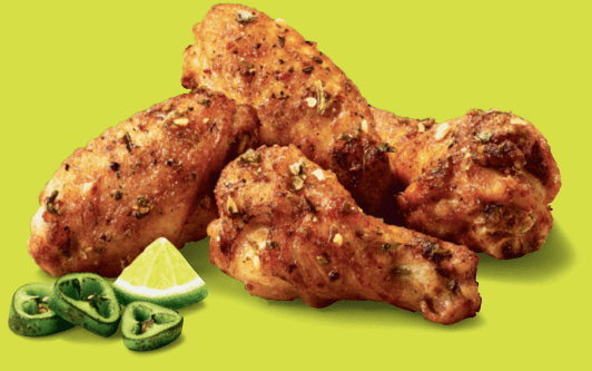 bettergoods Chicken Wings with Salsa Verde Dry Rub, 22 oz (Frozen)