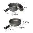 thumbnail image 3 of LJNYFDC Cookware Set Picnic Pot Set 1 Set Heat Resistant Rustproof No Odor Aluminum Alloy 1 2 People Outdoor Picnic Cookware Accessories, 3 of 6