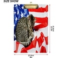 thumbnail image 3 of FMSHPON American Flag 3D Cat Kitten Clipboard Hardboard Wood Nursing Clip Board and Pull for Standard A4 Letter 13x9 inches, 3 of 8