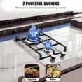 thumbnail image 3 of Estufa VEVOR con 2 quemadores, 30 cm, acero inoxidable, GLP/NG, para exteriores, 3 of 7
