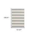 thumbnail image 5 of 9' X 13' Grey Geometric Stain Resistant Indoor Outdoor Area Rug, 5 of 5