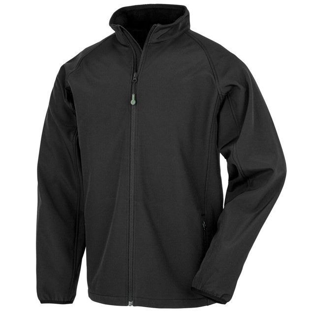 Result Genuine Recycled - Chaqueta Softshell para Hombre (Negro)