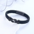 thumbnail image 3 of Men's Cremation Bracelet Celtic Knot Infinity Urn Bracelet for Ashes Men Cuff Urn Bracelet Genuine Leather Ashes Bracelet, 3 of 7