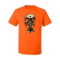 thumbnail image 2 of Flaming Motorycle Hell Fire Skull Biker | Mens Fashion Graphic T-Shirt, Orange, 3XL, 2 of 4