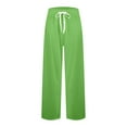 thumbnail image 4 of JGNGSHN Mens Wide Leg Pajamas Pants Drawstring Elastic Waist Solid Color Lounge Pants Pjs Bottoms with Pocket Button Fly Casual Fashion Trousers, 4 of 7