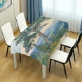 thumbnail image 4 of Yayeee Tablecloths 60" x 120" Rectangle Wrinkle Resistant Party Table Cover, Beige Mountain, 4 of 8