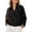 Black#01, variant on Womens Double Breasted Cropped Trench Jackets Lightweight Wind Resistant Woven Plaid Cuff Detail Spring Commuter Outer Tops, Size (S-XXL)