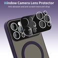 thumbnail image 4 of Magnetic Case for iPhone 12 Pro Max with Camera Lens Protector [Compatible with Magsafe] Shockproof Soft TPU & Hard Translucent Matte Back Protective Phone Case for iPhone 12 Pro Max Purple, 4 of 8