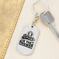 thumbnail image 6 of Jesus Is The Answer Stainless Steel or 18k Gold Premium Swivel Dog Tag Keychain, 6 of 16