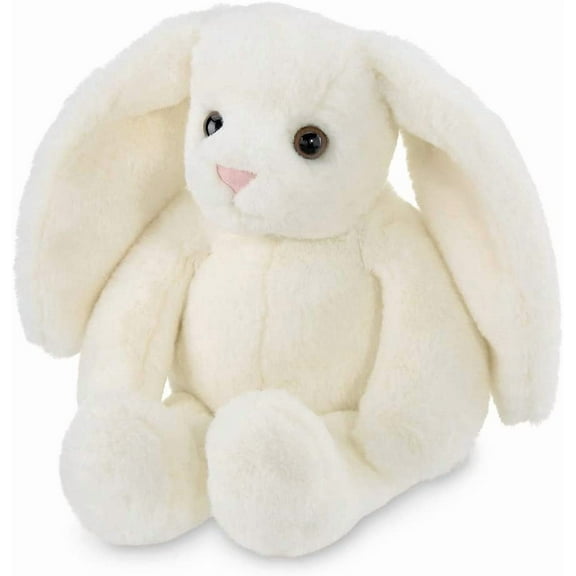 Bearington Nibbs White Plush Stuffed Animal Bunny Rabbit, Adorable, Soft and Cuddly, Great Gift for Bunny Lovers of All Ages, Birthdays, Holidays and Special Occasions, 15 inches