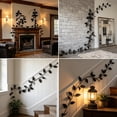 thumbnail image 5 of Halloween Black Rose Leaf Vine 81 Inches, Artificial Plastic Hanging Rattan Decor, Spooky Ceiling Stair Duct Decoration, Gothic Party Home Decor, 5 of 6