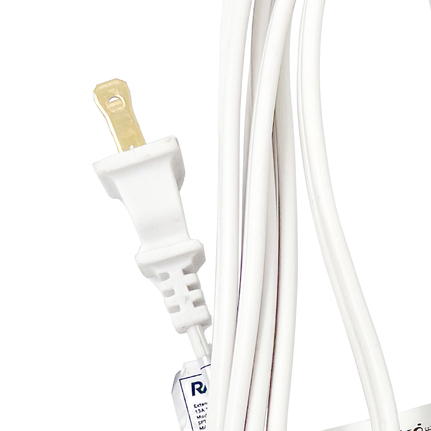 RAYOVAC Indoor Extension Cord with Flat Plug, White (6 Ft.), HM-EC-001-6