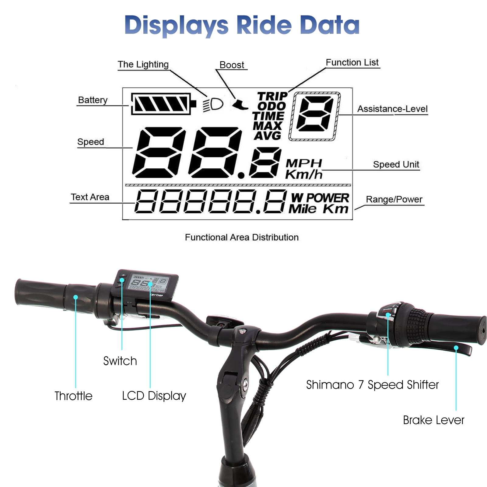 Hiland 350W Electric Bike for Men Women, 700C Step-Through Commuter Ebike, 36V Removable Battery UL2849, 7-Speed Electric Bicycle, 20mph, Grey
