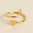thumbnail image 3 of CILENON To My Granddaughter Dainty Initial Heart Ring 26 Letter Heart Ring Simple Fashion Jewelry Popular Accessories (A,One Size), 3 of 6