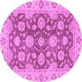 thumbnail image 1 of Ahgly Company Indoor Round Oriental Purple Traditional Area Rugs, 3' Round, 1 of 4