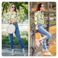 thumbnail image 7 of KLL Funny Chicken Print Women's Long Sleeve Pajamas with Pants Sleepwear Loungewear 2 Set-Large, 7 of 7