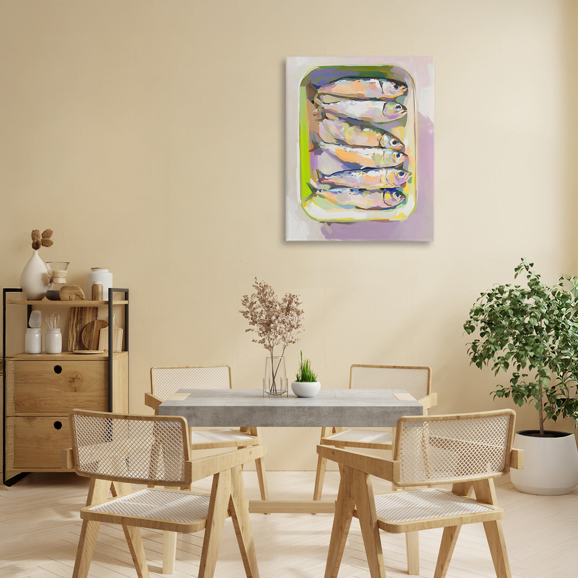 Stupell Industries Vibrant Hued Sardines Canvas Wall Art, design by The Prints Vibe