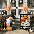 thumbnail image 2 of Sm:)e Jack-O'-Lantern Ghost Bat Halloween Garden Flag 12x18 Inch, 2 of 8