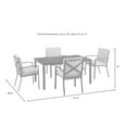 thumbnail image 6 of Crosley Furniture Kaplan 5-Piece Fabric & Metal Outdoor Dining Set in Oatmeal, 6 of 13