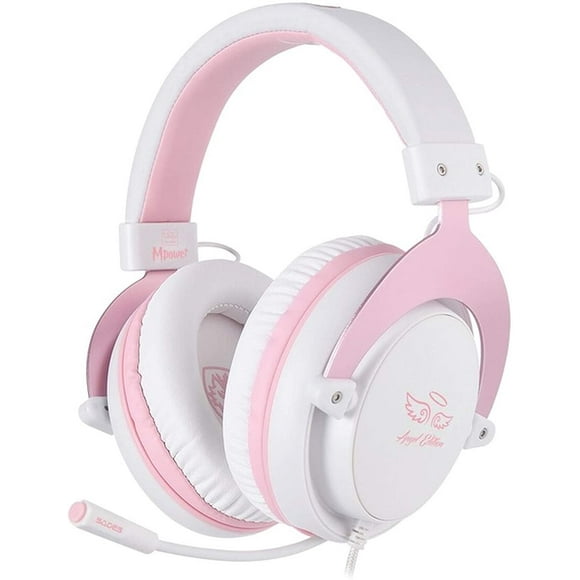 Audifonos Alambricos SADES MPOWER Blanco/Rosa Xbox One - Play Station - Nintendo Switch