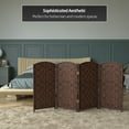 thumbnail image 6 of Red Lantern 3 ft. Short Diamond Weave Fiber Folding Screen - Dark Mocha - 4 Panel, 6 of 7