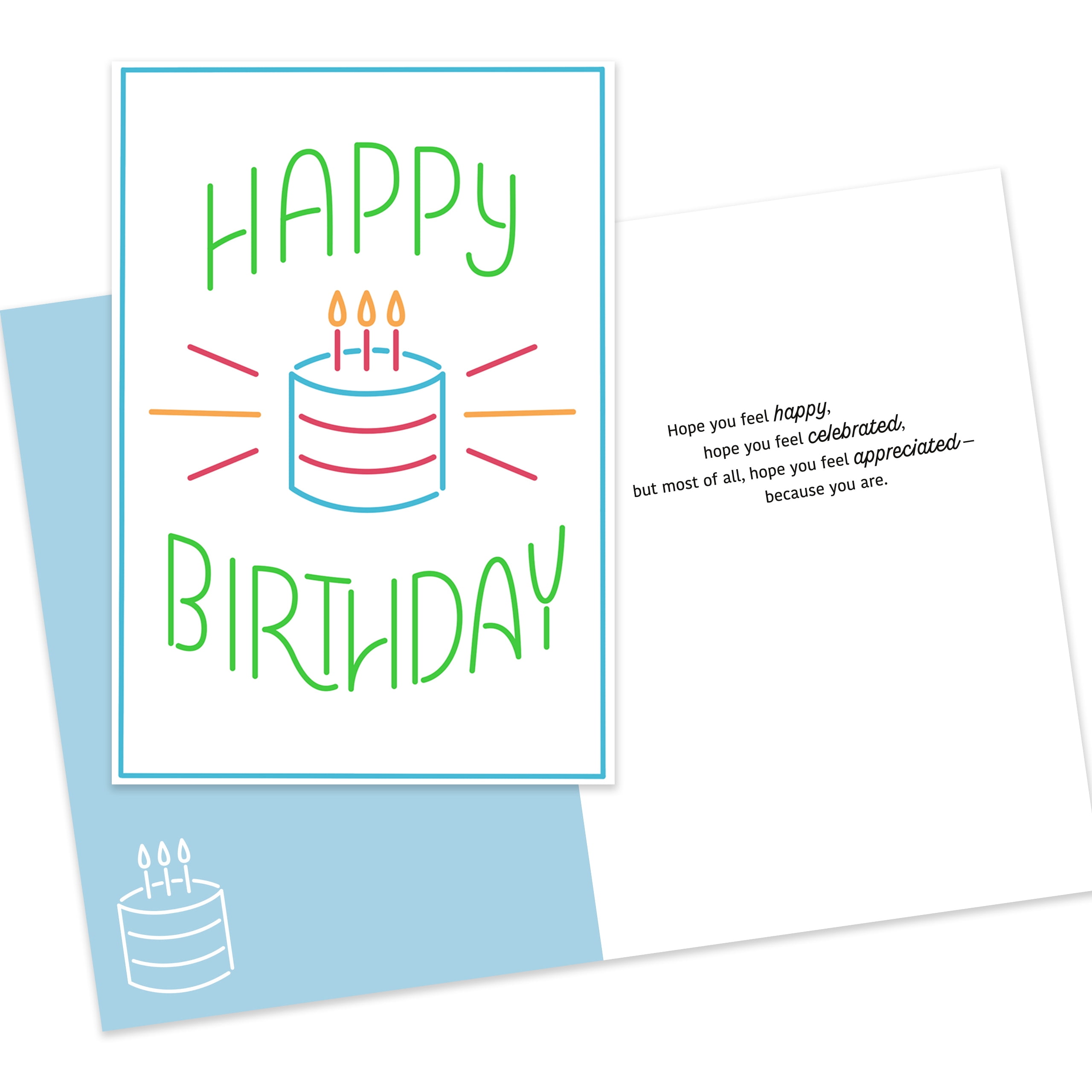 Hallmark Business Bulk Assorted Employee Birthday Cards (Cake, Candles & Color), 25 ct.