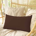 thumbnail image 4 of Brown Pure Color Pillow Covers, Linen Long Throw Pillow Case, Aesthetics Contemporary Luxury Holiday Pillow Protector Decorative Cushion Cover for Living Room/Bedroom 20" x 30", 4 of 8