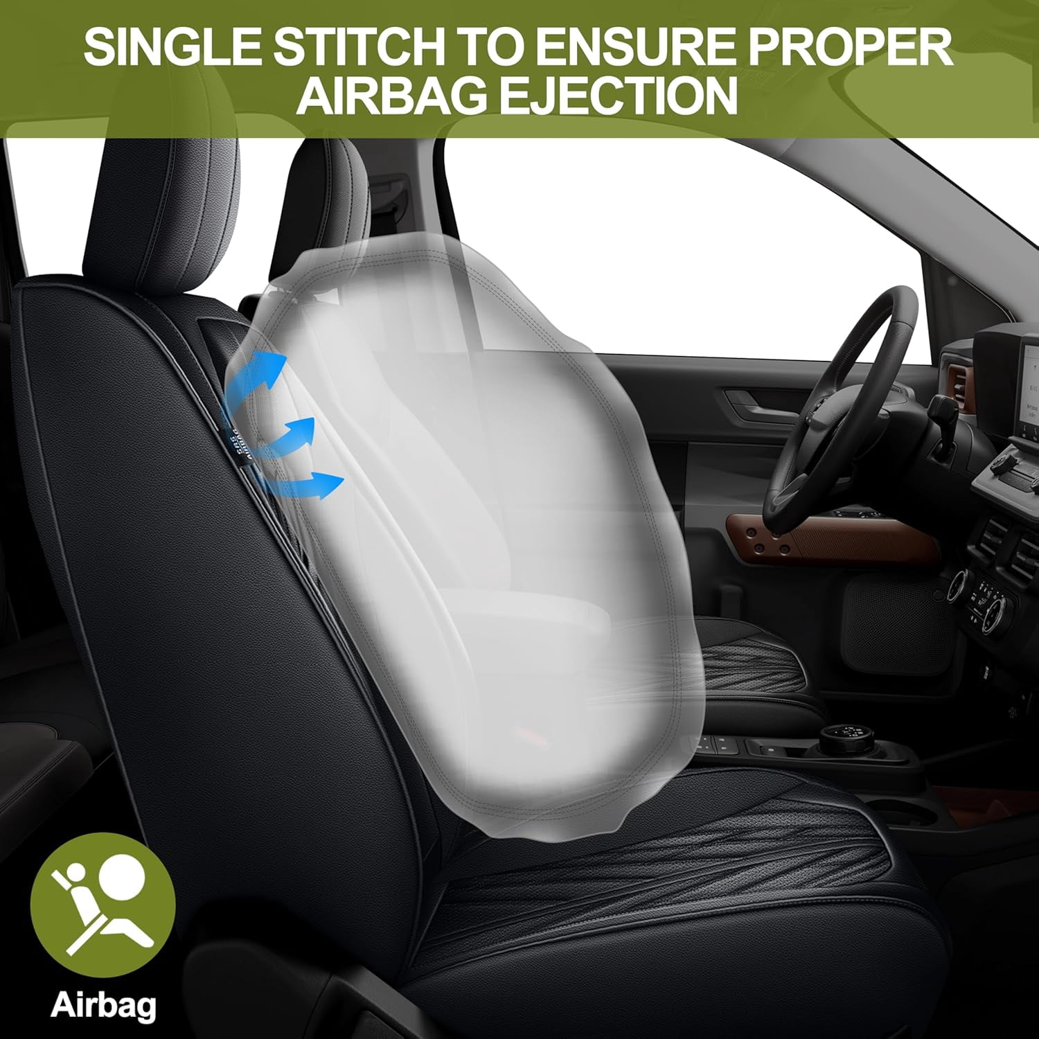 Seat Covers Fit for Ford Maverick : 2022 2023 2024 2025 Pick-up Truck Full Set Car Seat Covers
