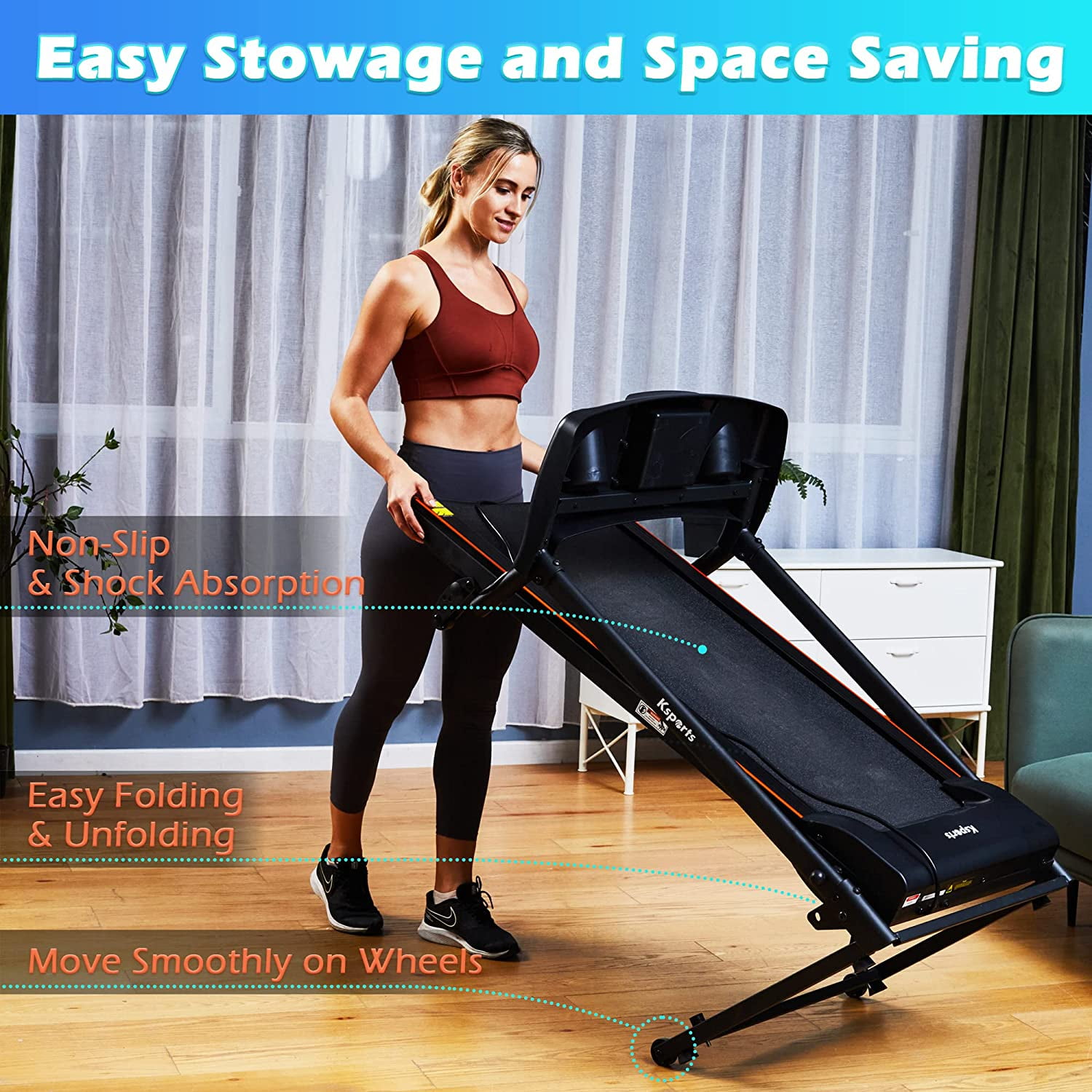 Ksports Multi-Functional Treadmill Cardio Strength Training Workout Set