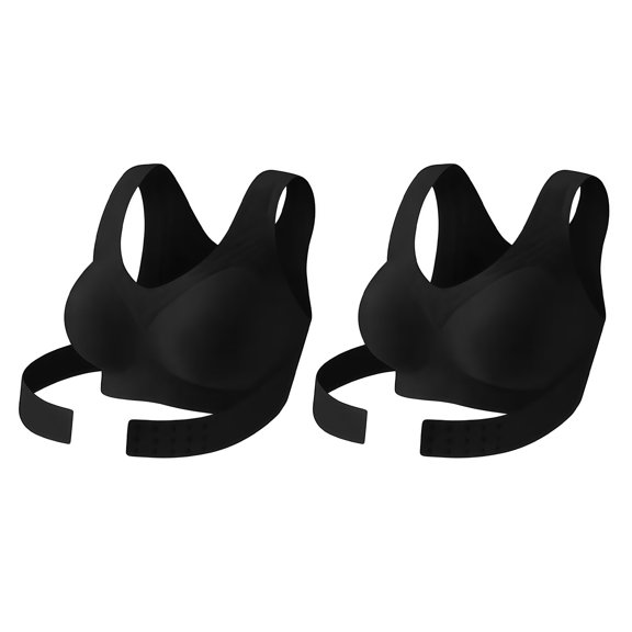Quixlent Women Posture Bras, Front Closure Seamless Wireless Bra, with Ergonomic Back Support Soft Padding Underwear, for Natural Lift Everyday Wear