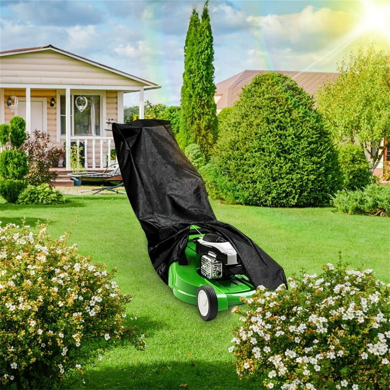 Tractor Cover -Lawn Mower Cover, Heavy Duty 600D Lawnmower Cover for Push  Mower, Universal Fit Push Mower Cover, Protects Against Water, UV, Dust,  Wind for Outdoor awn Mower Accessories(Black) 