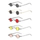 thumbnail image 4 of Guardurnaity Pequeñas gafas de sol rojas de metal simples y hermosas para la protección solar de los amantes de la moda con estilo Lentes, 4 of 6