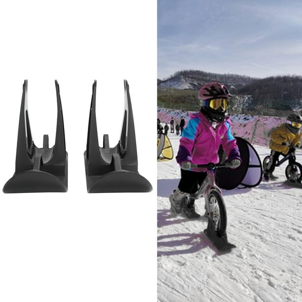 Skis, Planche De Traîneau à Neige En Plastique Noir, Pour Vélo