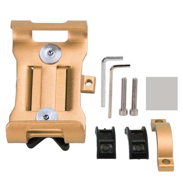 Soporte para teléfono de bicicleta para exteriores, de aleación de aluminio, para navegación, color amarillo