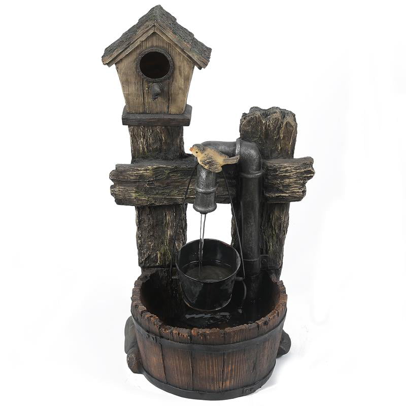 Sunnydaze Cozy Farmhouse Pump And, Enchanted Garden Water Fountain Parts Name