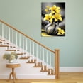thumbnail image 5 of Mudket Framed Canvas Wall Art, Yellow Lilies in Black Gold Vase Wall Decor, Luxury Glam Elegant Floral Waterproof Ready to Hang Art Prints for Dining Room Living Room Bedroom Home Decor - 12"L x 8"W, 5 of 10