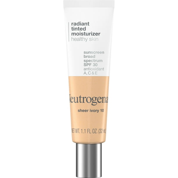 Neutrogena Healthy Skin Radiant Tinted Facial Moisturizer with SPF 30 Sunscreen Lightweight, Oil
