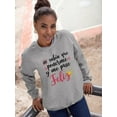 thumbnail image 2 of I'm Wearing A Smile Sweatshirt Women -Smartprints Designs, Female 4X-Large, 2 of 4
