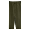 thumbnail image 4 of RYDCOT Mens Pants Casual Summer Breathable Sports Loose Beach Pants with Side Buckle Lightweight Vacation Trousers Army Green, 4 of 5