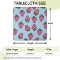 thumbnail image 2 of Red Strawberry Plants Blue Pattern Square Fitted Tablecloth with Elastic Edge,Square Table Cover,Washable Elastic Table Cover for Home Kitchen Party Decor 34"x34", 2 of 6