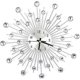 thumbnail image 1 of Reloj de pared ZHAOCHENG cristal 3D moderno 30 cm metal plateado espejo brillante, 1 of 5