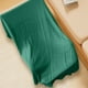 thumbnail image 4 of Manta de fibra gruesa de color liso para sofá, 110 x 130 cm, suave y acondicionada, acogedora y perfecta para relajarse en el sofá, la cama o viajar. Aestivo | Verde | AESTIVO, 4 of 8