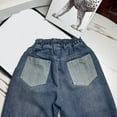 thumbnail image 6 of hengsof Boys Stretch Denim Easy Fit Jeans Classic Blue Straight Leg Casual Pants Relaxed Comfort Everyday Jeans Size 2-12 Years, 6 of 7