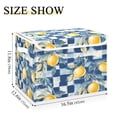 thumbnail image 5 of Yayeee Collapsible Cube Storage Bin with Lid Fabric Closet Decorative Basket with Handles, Retro Plaid Lemon, 5 of 7